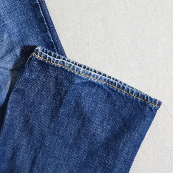 Old Navy Jeans men's size 30/32 dark wash ink blue Famous Jeans boot cut - Picture 9 of 13